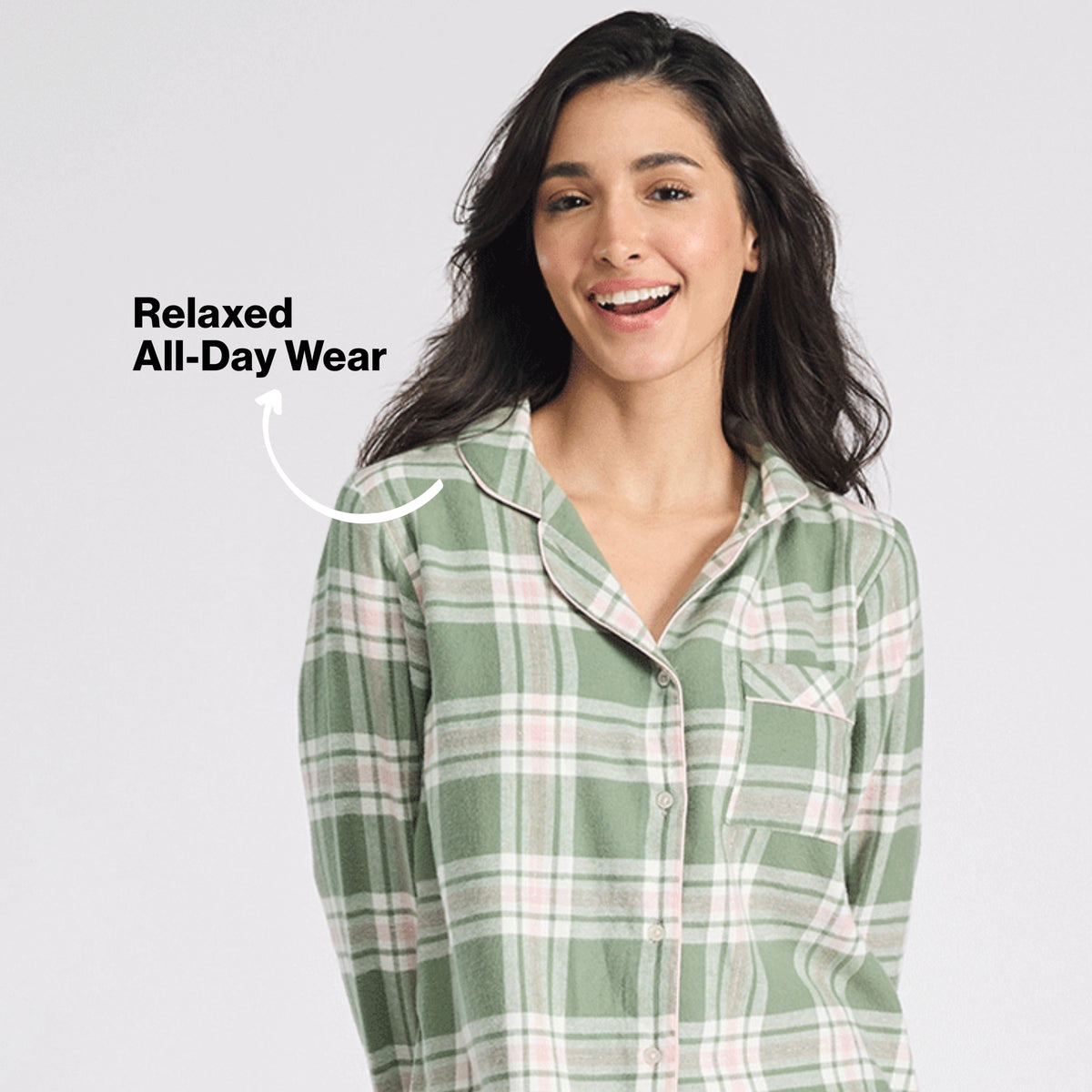 Nykd By Nykaa Cozy Brushed Cotton Button Down Pyjama Set of 2 In Relaxed Fit Nys902 Green & Pink