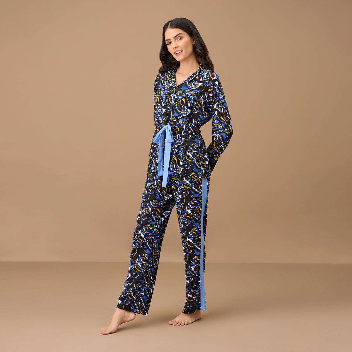 Nykd By Nykaa Style Me Up Rayon Set - NYS904 - Black Print