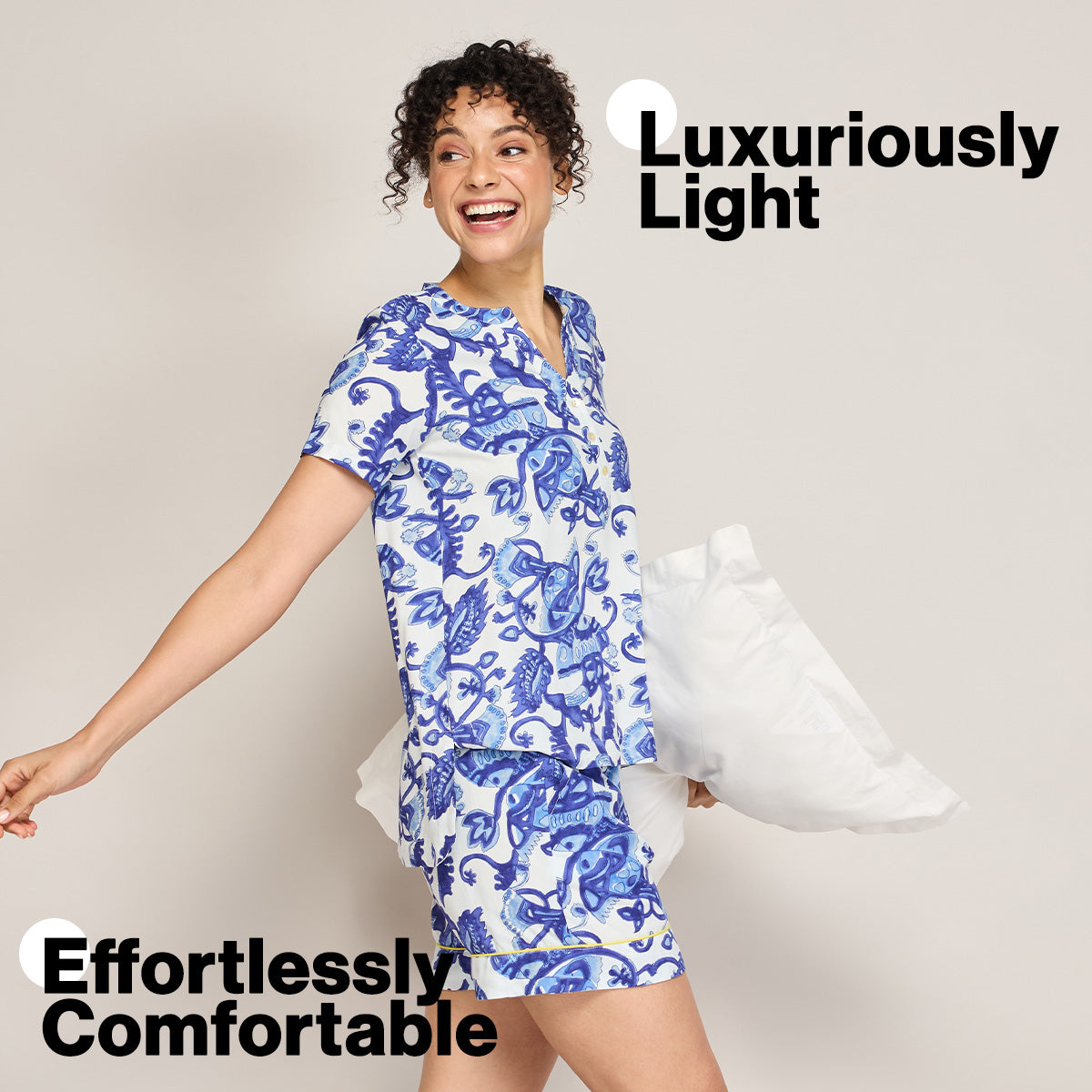 NYKD BY NYKAA BREEZY RAYON SHORTS WITH ELASTICATED WAIST & POCKETS NYS908 BLUE