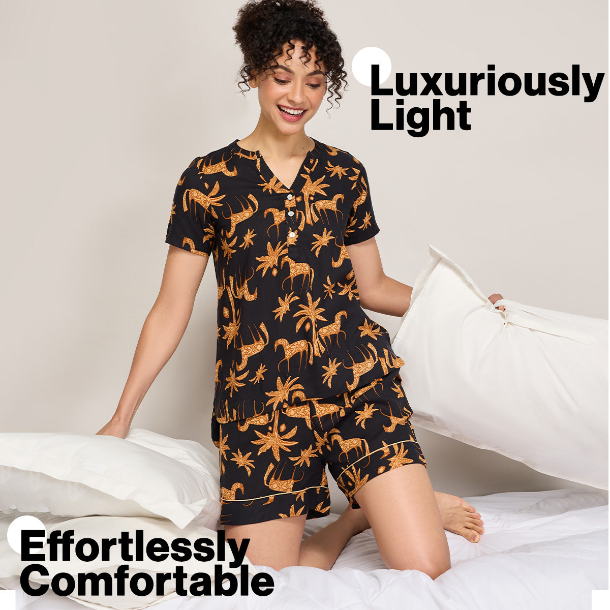 NYKD BY NYKAA BREEZY RAYON SHORTS WITH ELASTICATED WAIST & POCKETS NYS908 CHARCOAL