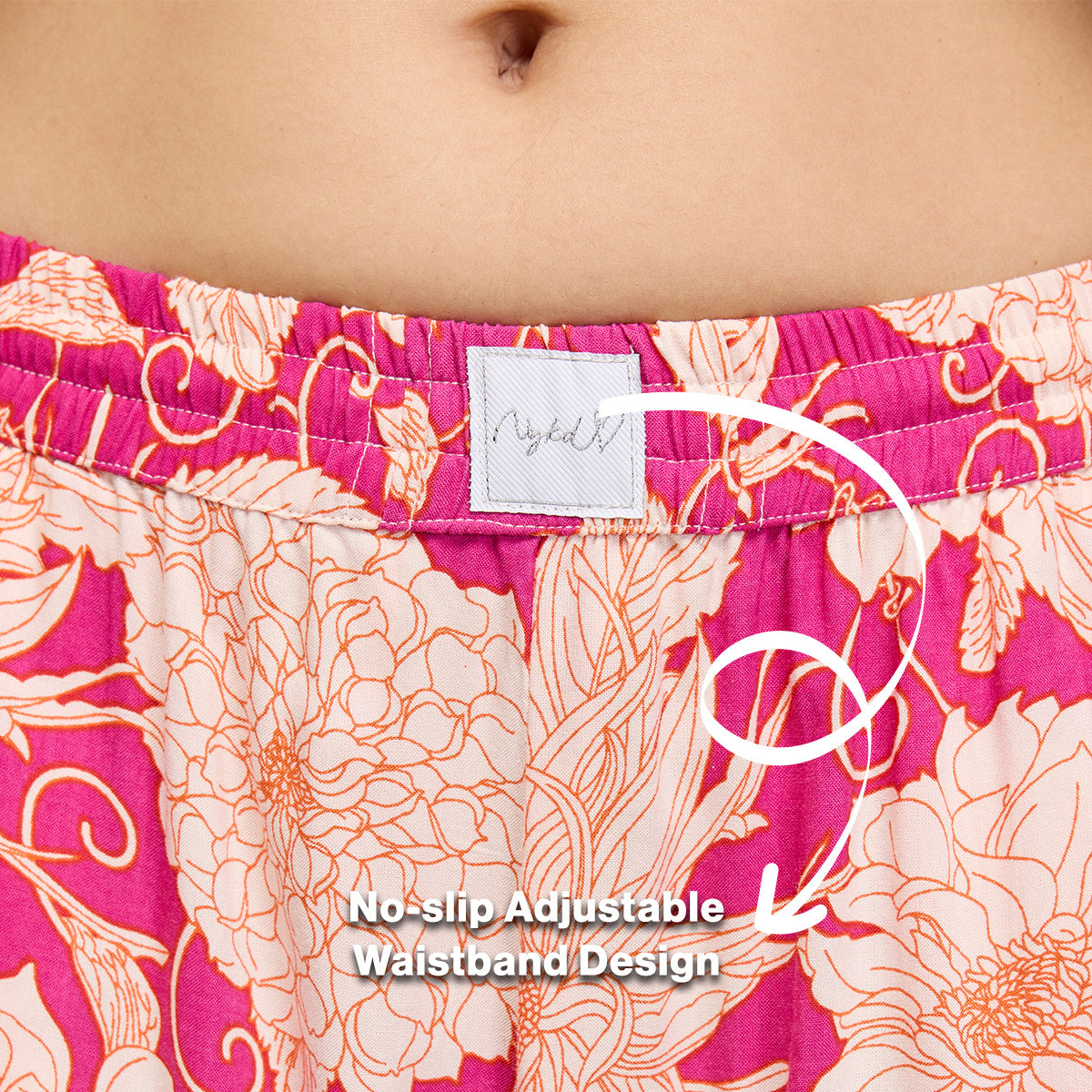 NYKD BY NYKAA BREEZY RAYON SHORTS WITH ELASTICATED WAIST & POCKETS NYS908 PINK