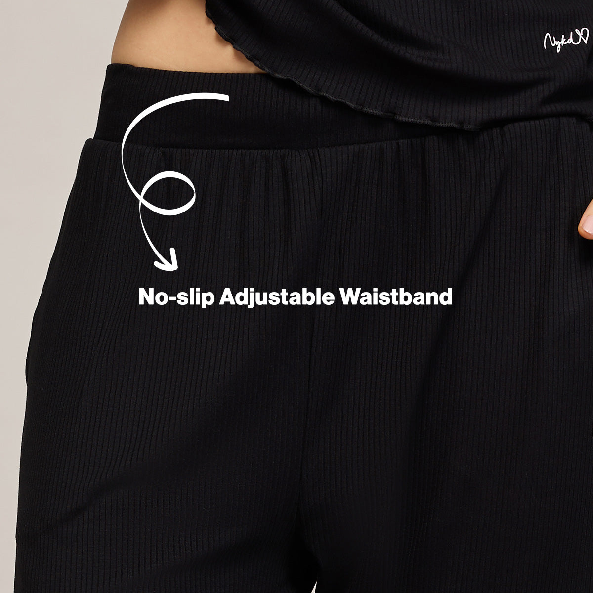 Rib Lounge Pajamas in Super Soft & Comfy Viscose Stretch-NYS909-Black