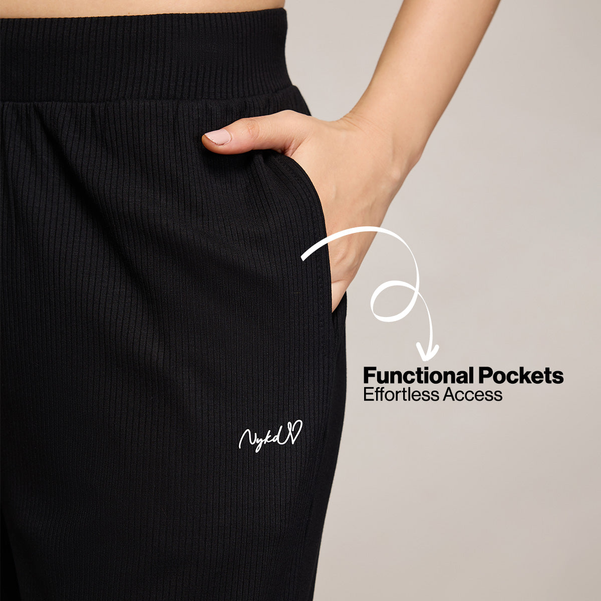 Rib Lounge Pajamas in Super Soft & Comfy Viscose Stretch-NYS909-Black