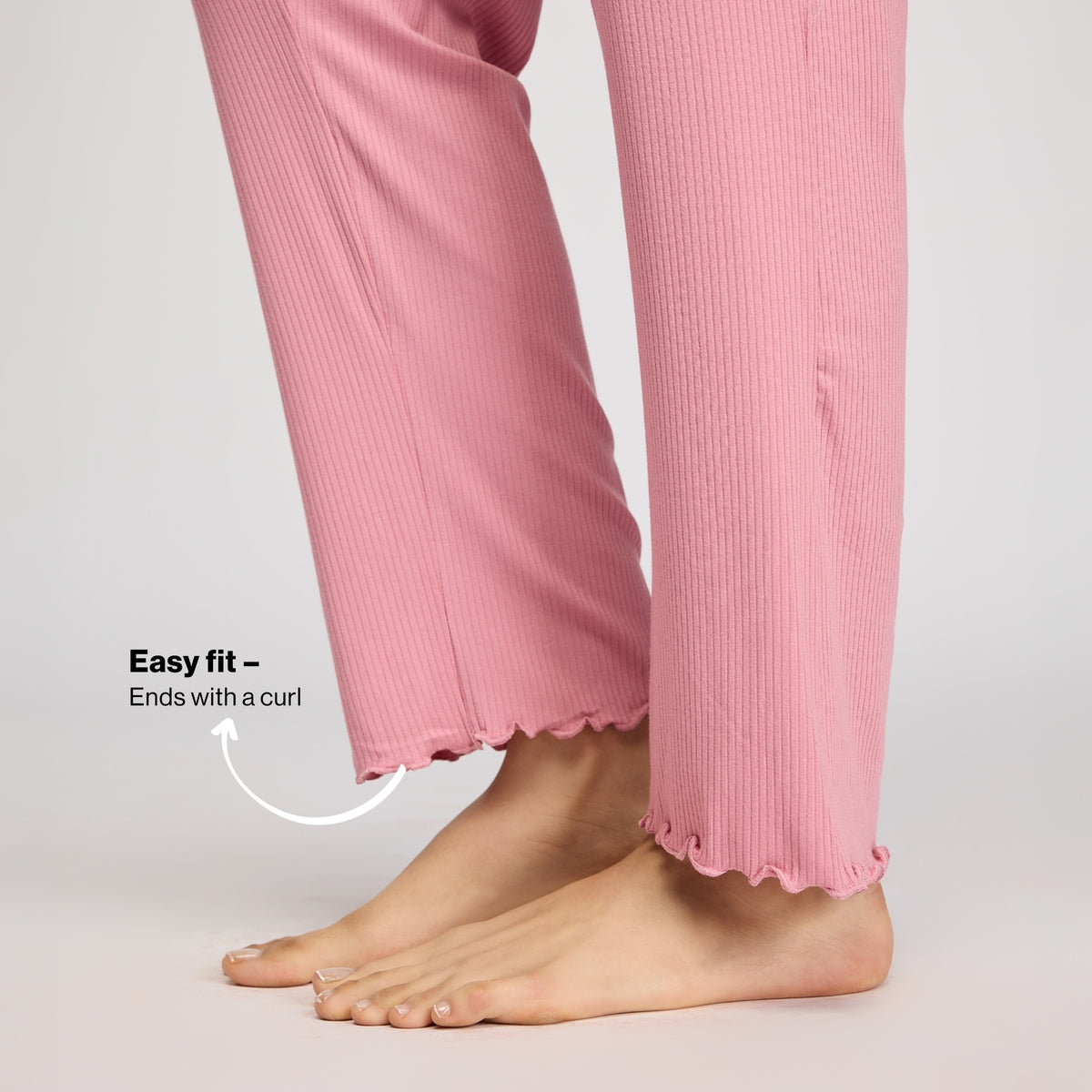Rib Lounge Pajamas in Super Soft & Comfy Viscose Stretch-NYS909-Pink