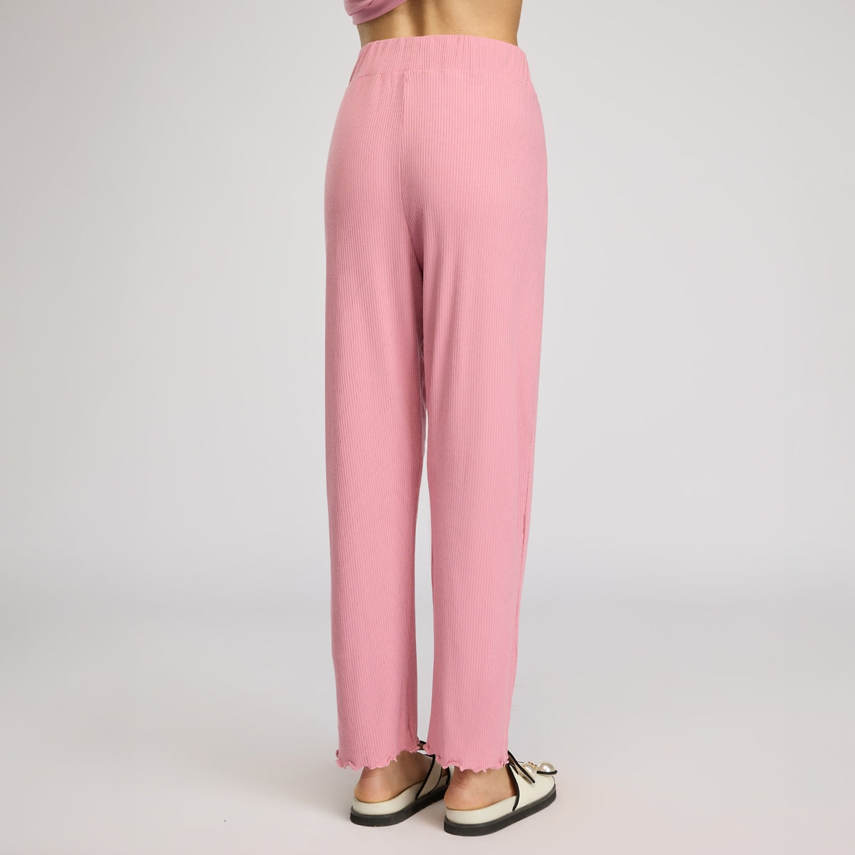 Rib Lounge Pajamas in Super Soft & Comfy Viscose Stretch-NYS909-Pink