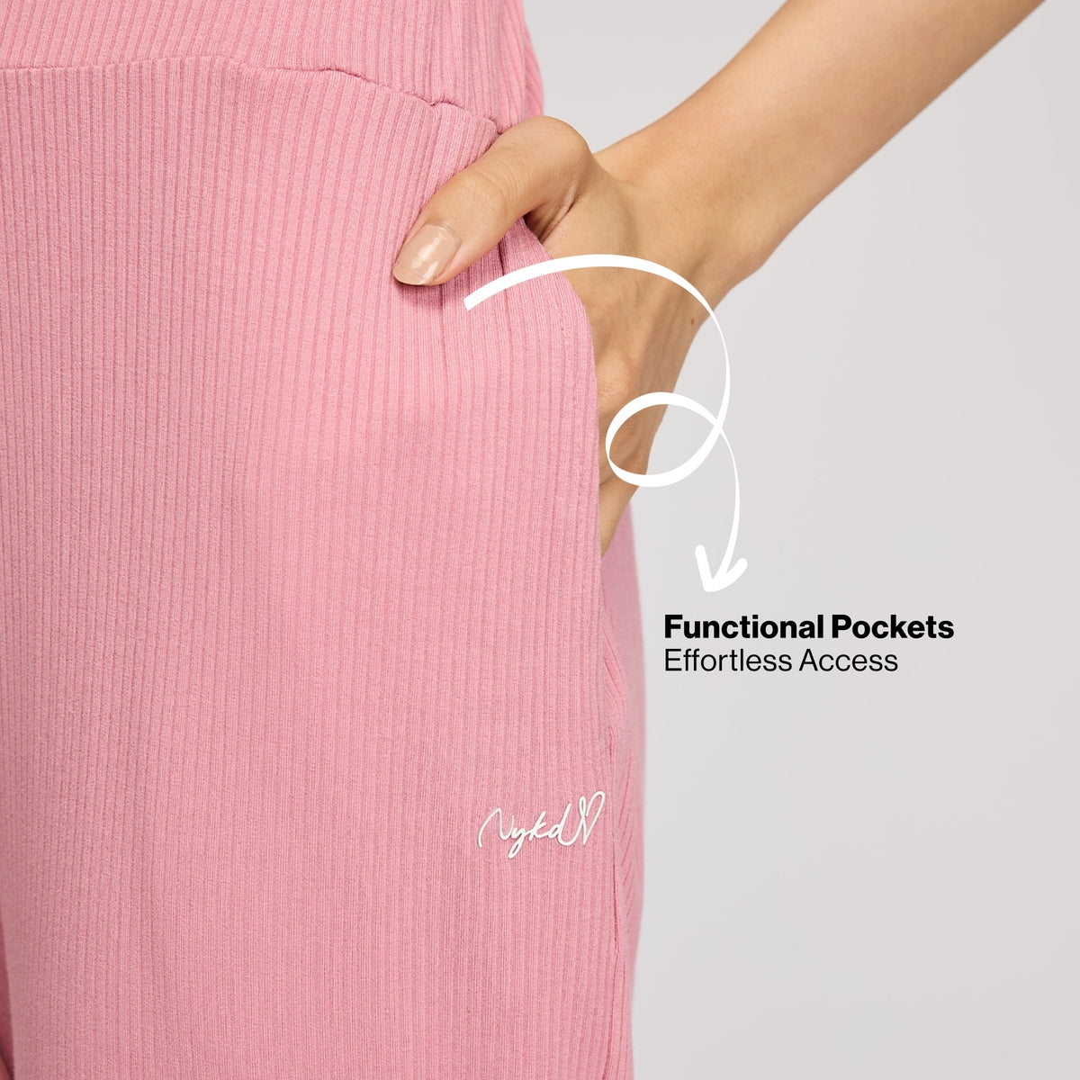 Rib Lounge Pajamas in Super Soft & Comfy Viscose Stretch-NYS909-Pink