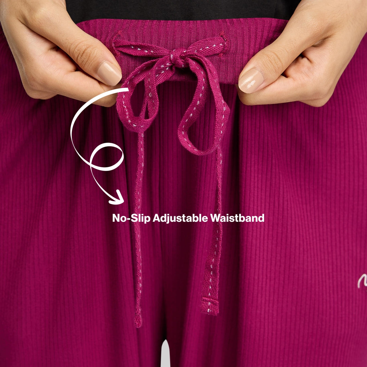 Rib Lounge Pajamas in Super Soft & Comfy Viscose Stretch-NYS909-Wine