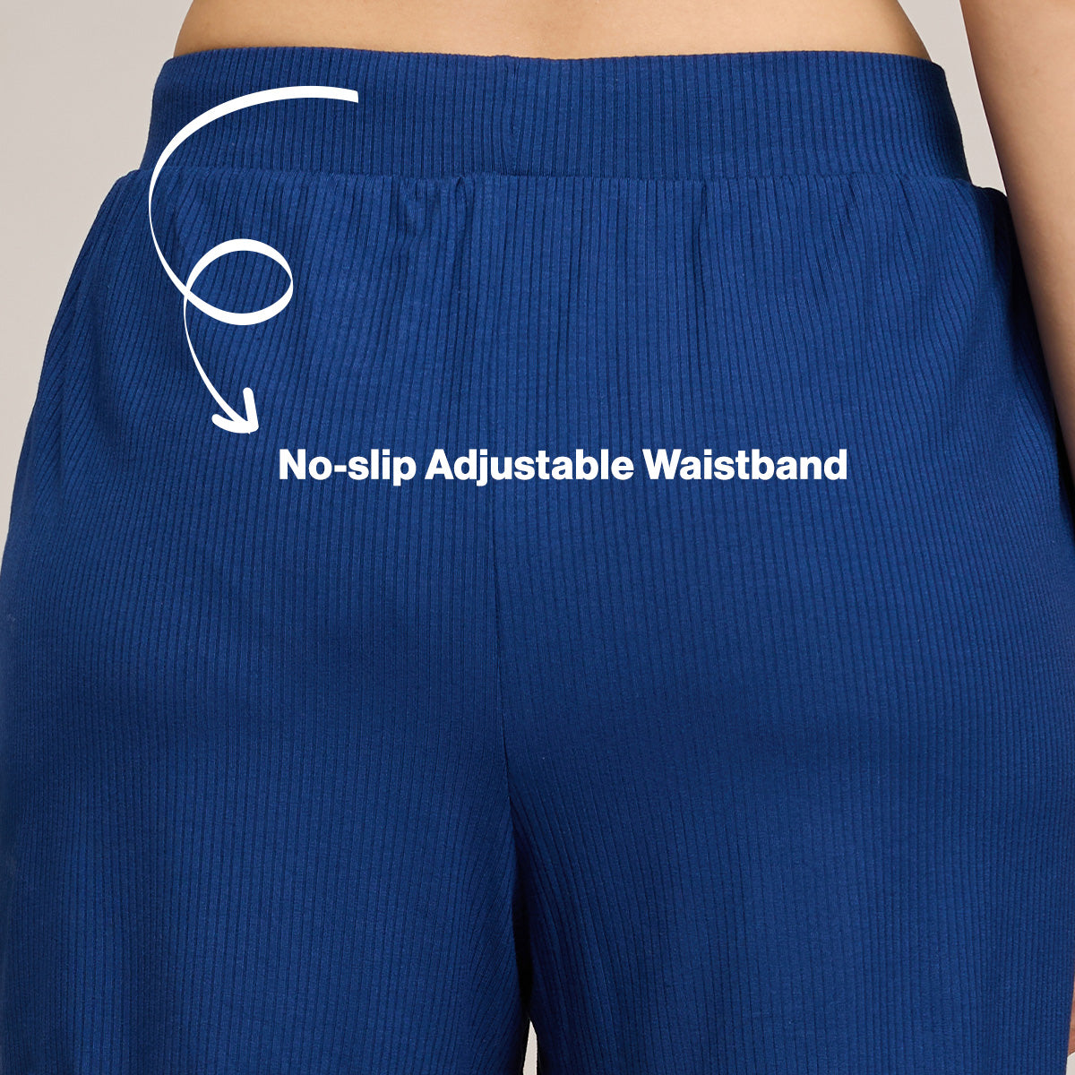 Nykd By Nykaa Essential Soft Ribbed Shorts With Pockets & Curled Hem Detail Nys910 Navy Blue