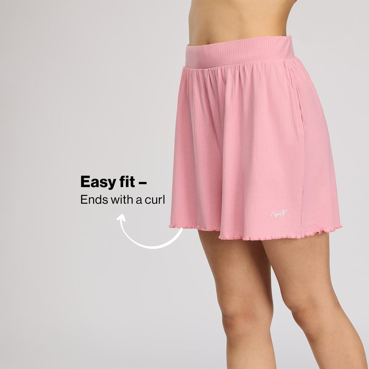 Rib Lounge Shorts in Super Soft & Comfy Viscose Stretch-NYS910-Pink