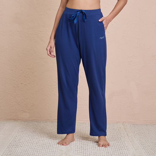 Cotton Modal Pajamas in Comfy Relaxed Fit-NYS911-Dark Blue