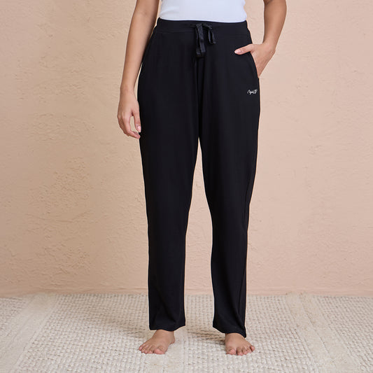 Cotton-Modal Pajamas in Super comfy Relaxed Fit-NYS911-Jet Black