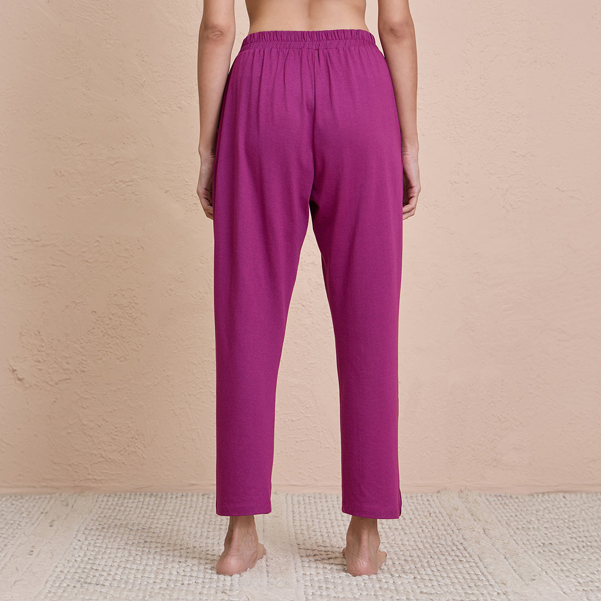 Cotton Modal Pajamas in Comfy Relaxed Fit - NYS911-Wine