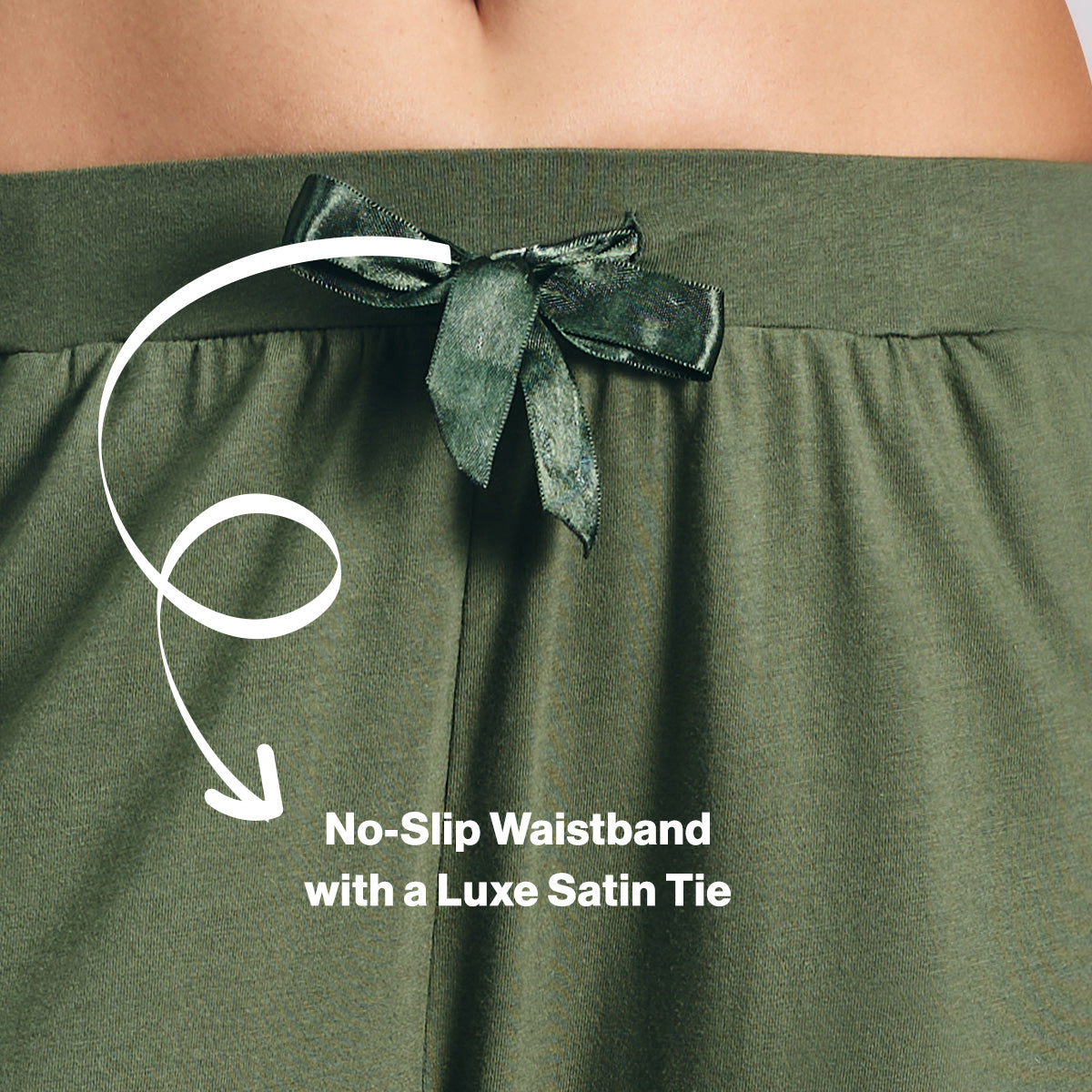 Nykd By Nykaa Buttery Soft Modal Cotton Pyjama With Clean Elasticated Waist & Pockets Nys911 Olive