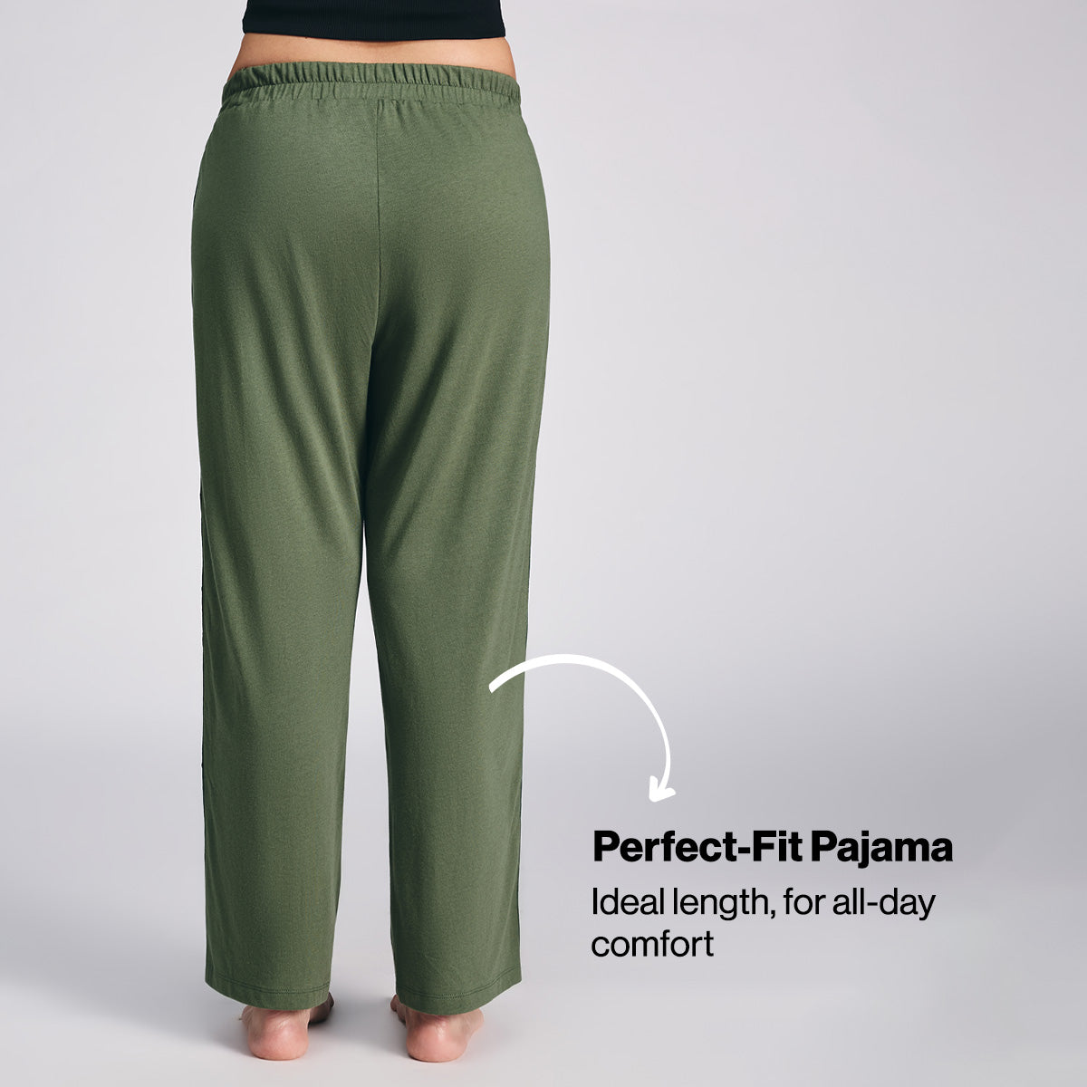 Nykd By Nykaa Buttery Soft Modal Cotton Pyjama With Clean Elasticated Waist & Pockets Nys911 Olive