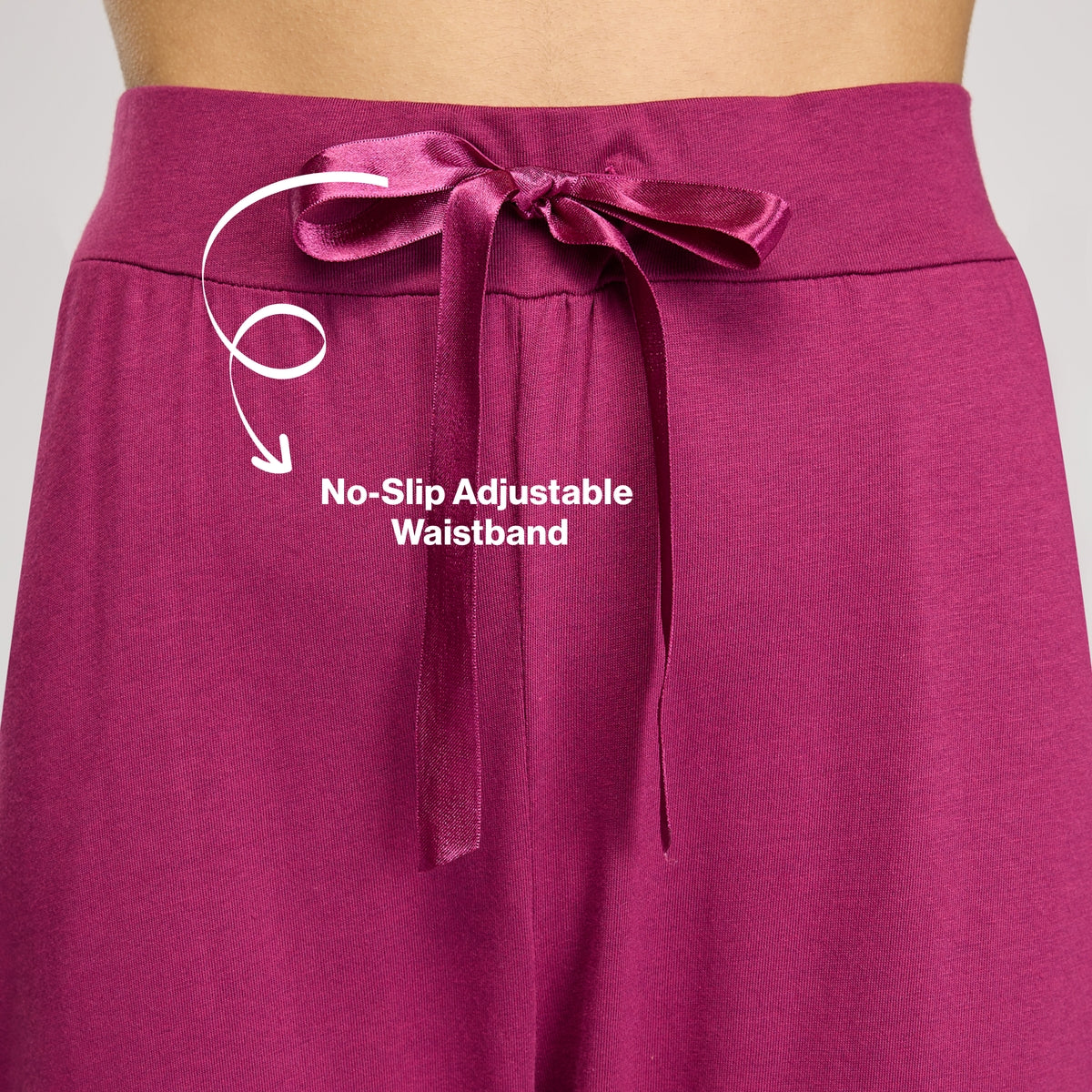 NYKD BY NYKAA BUTTERY SOFT MODAL COTTON PYJAMA WITH CLEAN ELASTICATED WAIST & POCKETS NYS911 Wine