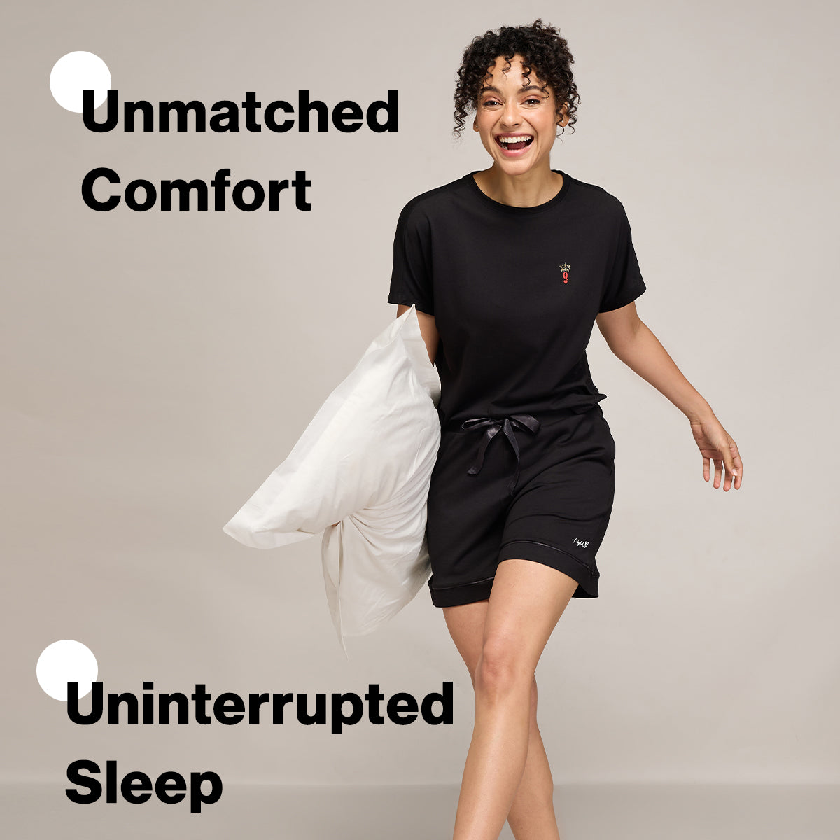 NYKD BY NYKAA BUTTERY SOFT MODAL COTTON SHORTS WITH CLEAN ELASTICATED WAIST & POCKETS NYS912 Black