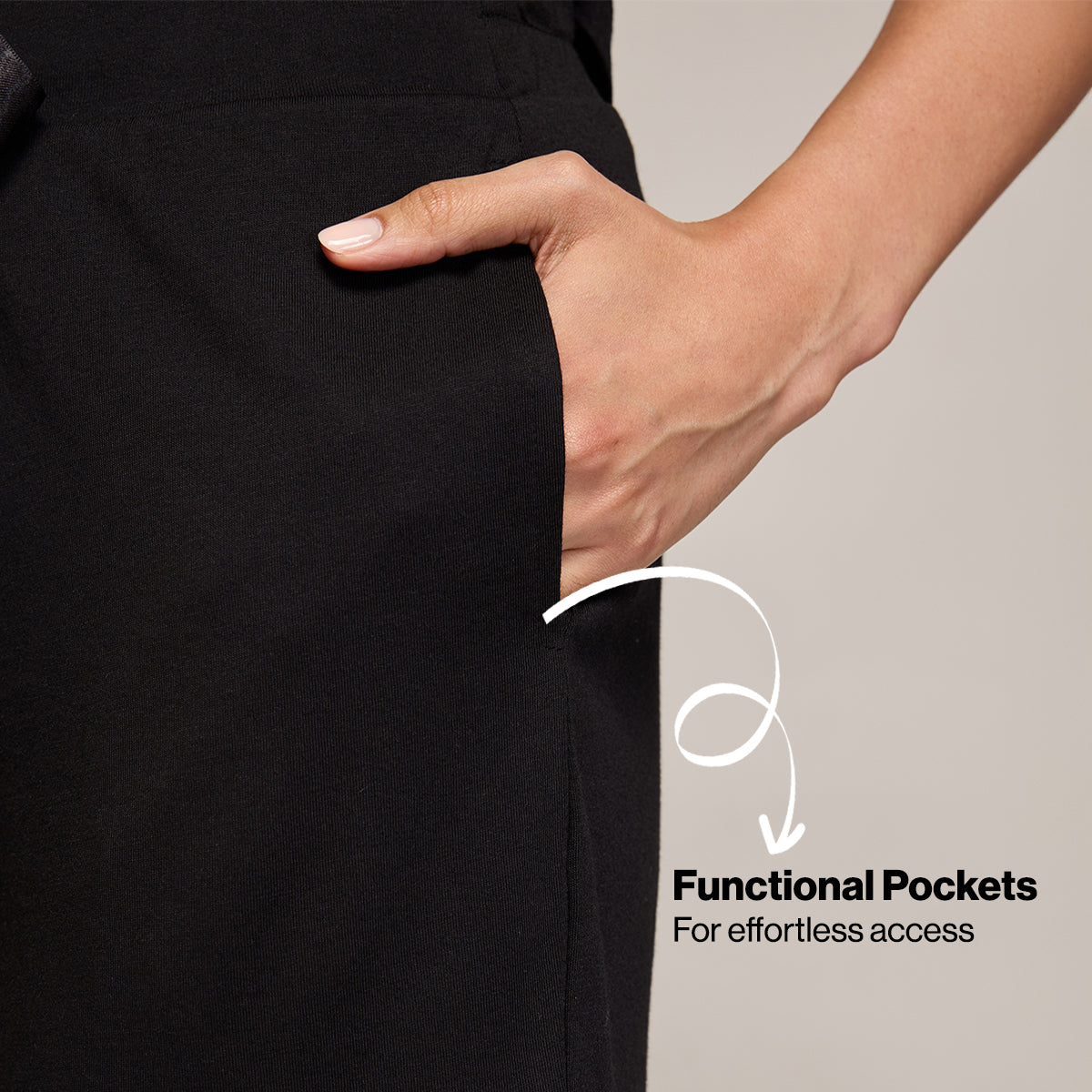 NYKD BY NYKAA BUTTERY SOFT MODAL COTTON SHORTS WITH CLEAN ELASTICATED WAIST & POCKETS NYS912 Black