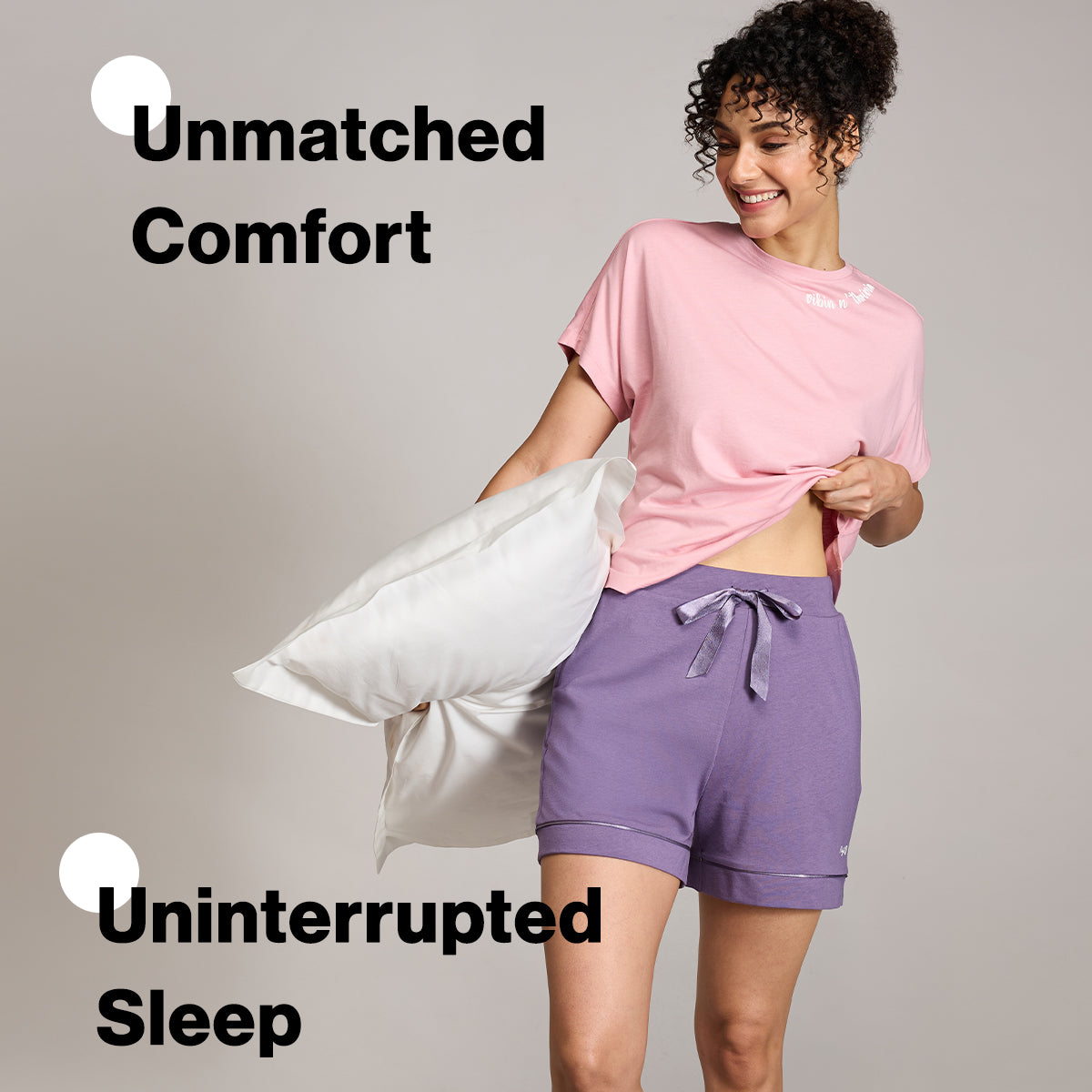 NYKD BY NYKAA BUTTERY SOFT MODAL COTTON SHORTS WITH CLEAN ELASTICATED WAIST & POCKETS NYS912 PURPLE