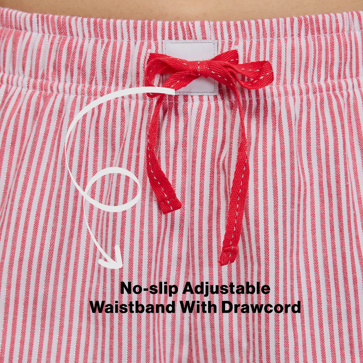 Nykd By Nykaa Essential Cotton Shorts With Pockets & Adjustable Waist Nys914 Coral Stripe