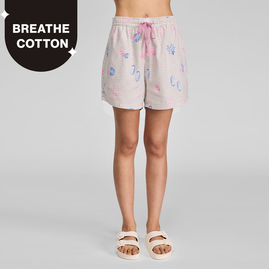 Nykd by Nykaa Essential Cotton Shorts With Pockets & Adjustable Waist Nys914 Pink Coastal