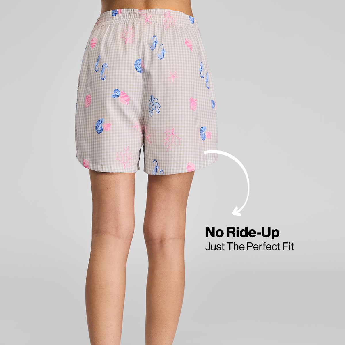 Nykd by Nykaa Essential Cotton Shorts With Pockets & Adjustable Waist Nys914 Pink Coastal
