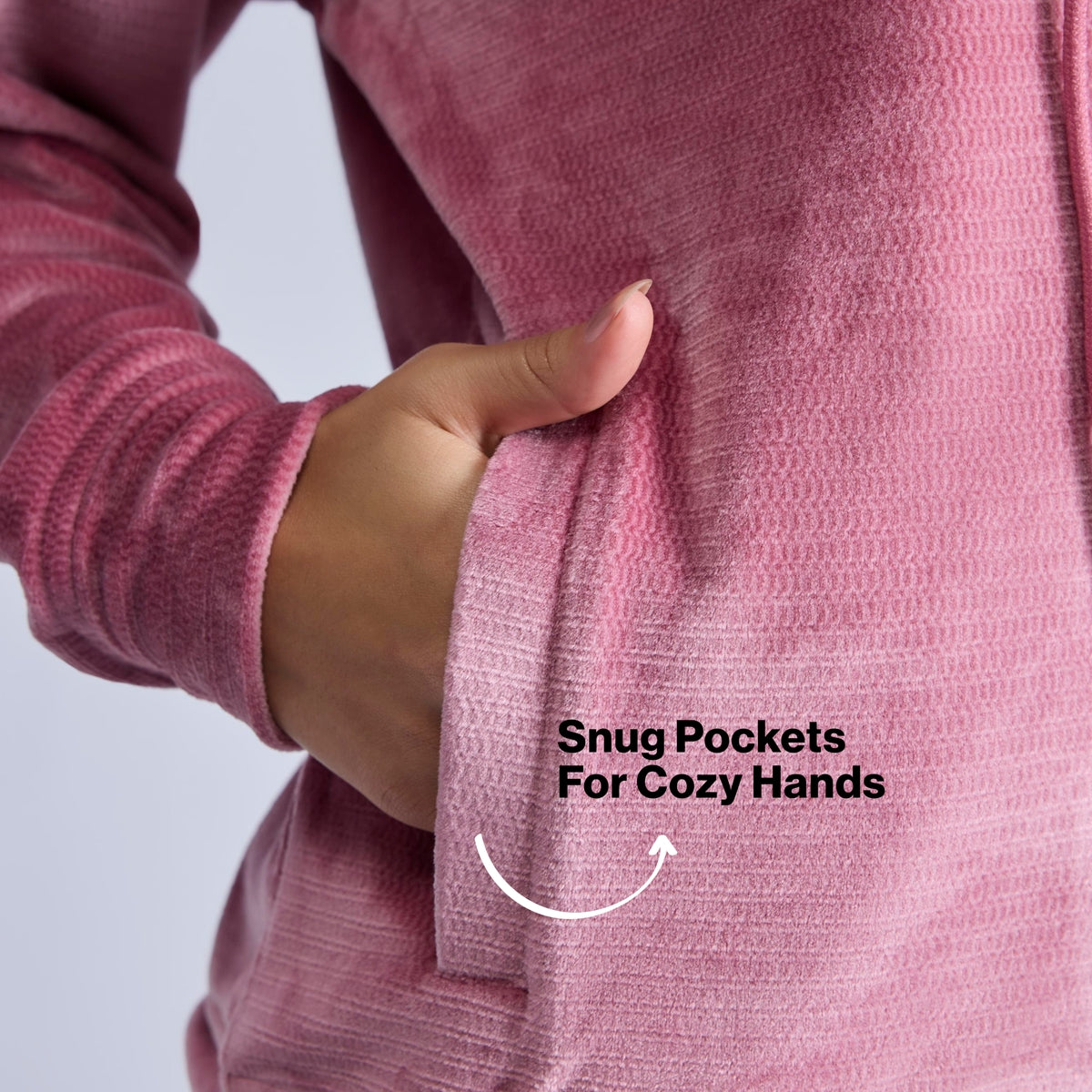 Nykd By Nykaa Cozy Textured Velour Hooded Jacket With Super Soft Brushed Inner Nys918 Pink