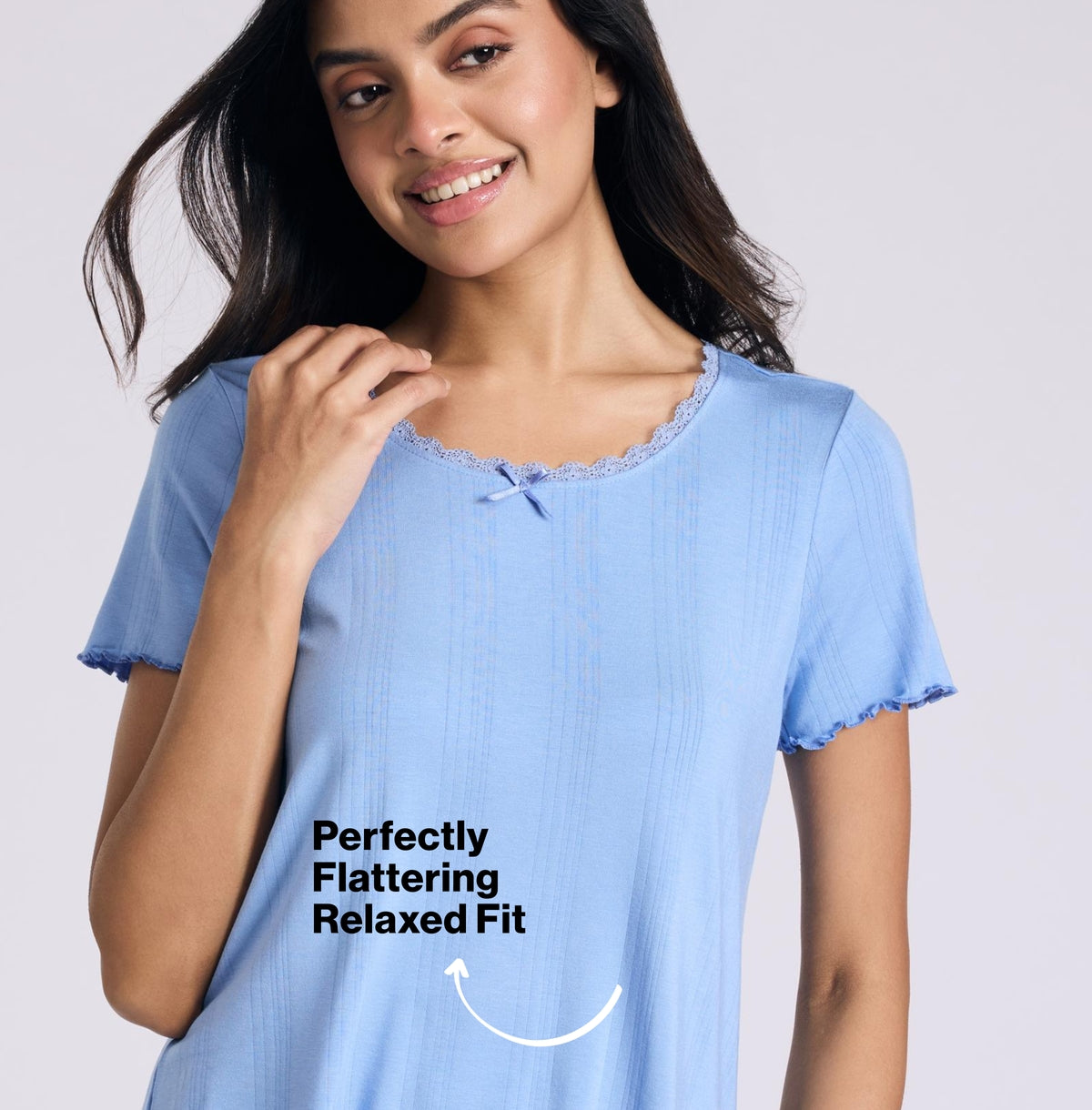 Nykd By Nykaa Sumptuously Soft Modal Pointelle Textured Baby Top NYS923 Blue
