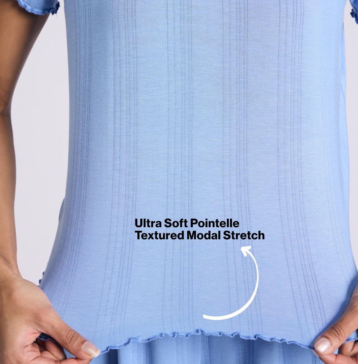 Nykd By Nykaa Sumptuously Soft Modal Pointelle Textured Baby Top NYS923 Blue