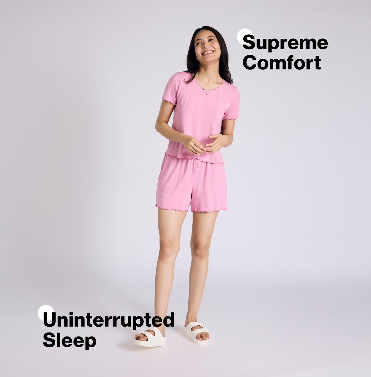 Nykd By Nykaa Sumptuously Soft Modal Pointelle Textured Baby Top NYS923 Pink