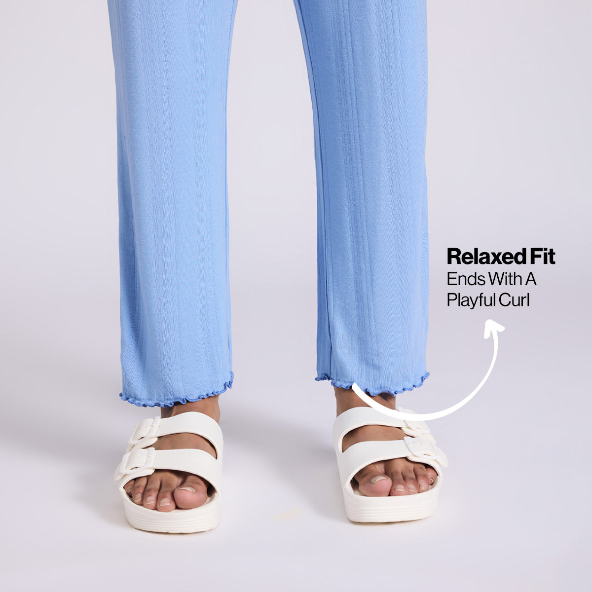 Nykd By Nykaa Sumptuously Soft Modal Pointelle Textured Pyjamas Nys925 Blue