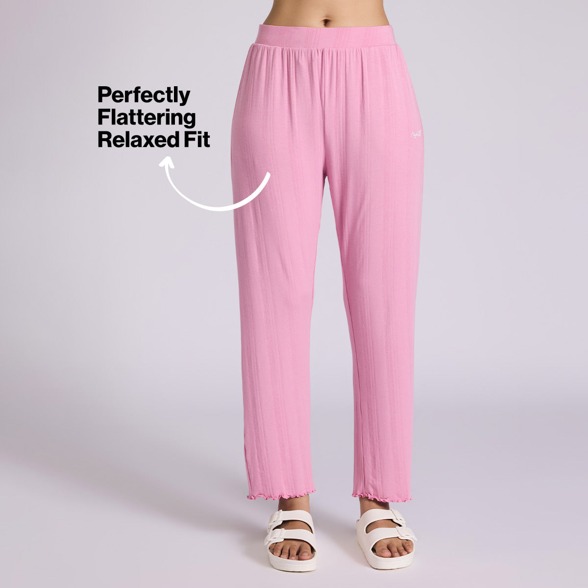 Nykd By Nykaa Sumptuously Soft Modal Pointelle Textured Pyjamas Nys925 Pink
