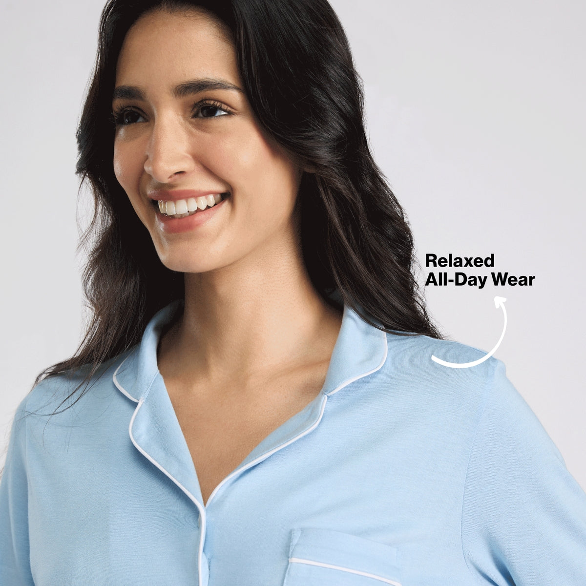 Nykd By Nykaa Buttery Soft Cotton Modal Button-Down Pyjama Set Of 2 NYS926 Blue