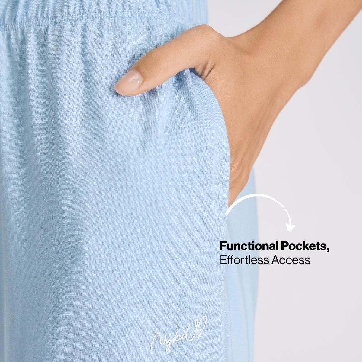 Nykd By Nykaa Buttery Soft Cotton Modal Button-Down Pyjama Set Of 2 NYS926 Blue