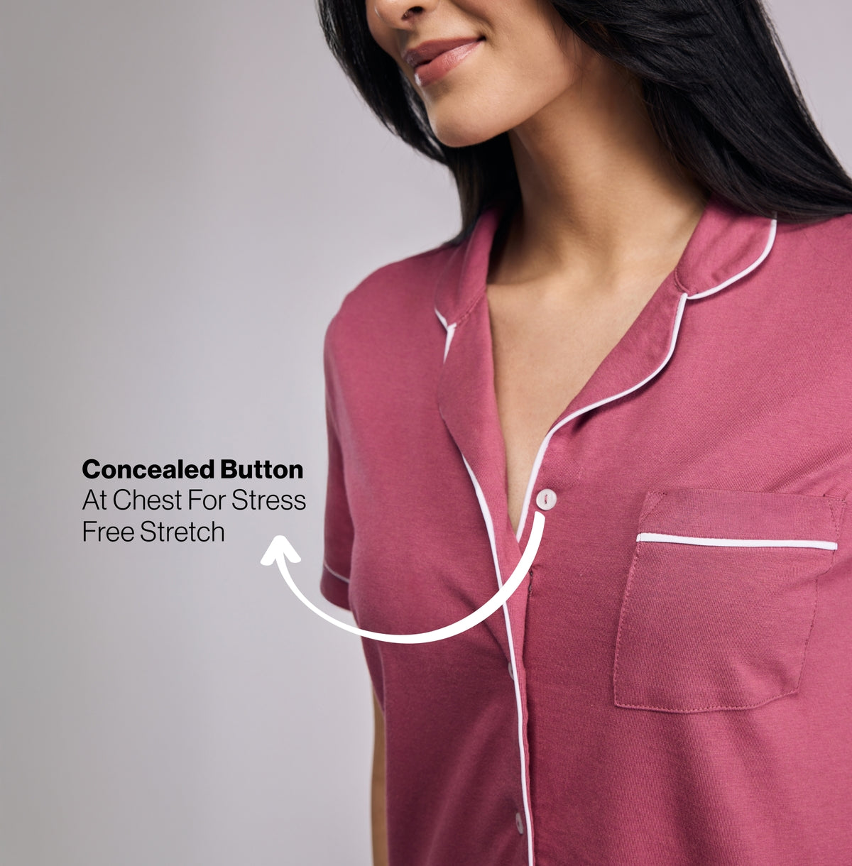 Nykd By Nykaa Buttery Soft Cotton Modal Button-Down Shorts Set Of 2 Nys927 Dusty Pink