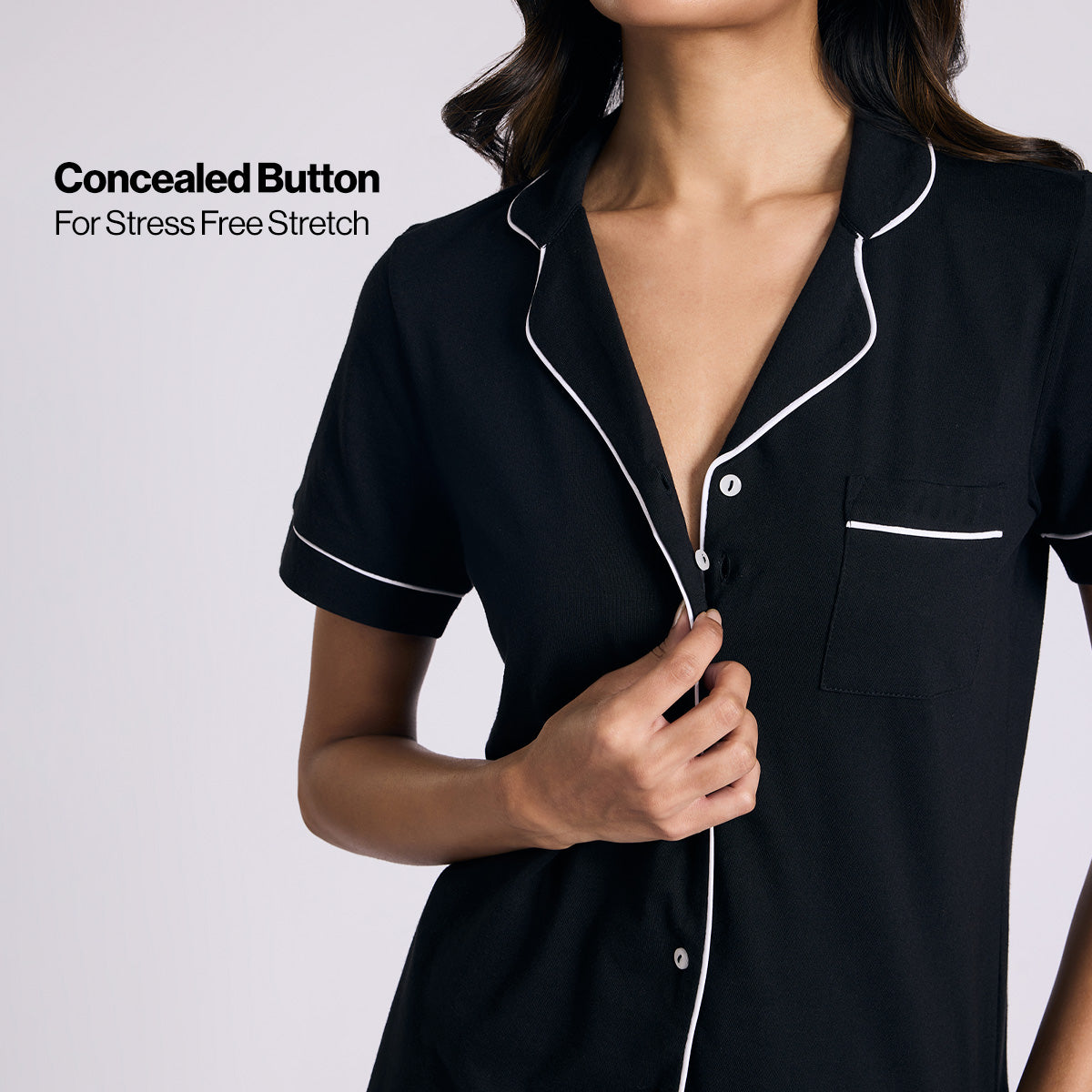 Nykd By Nykaa Buttery Soft Cotton Modal Button-Down Shorts Set Of 2 Nys927 Black