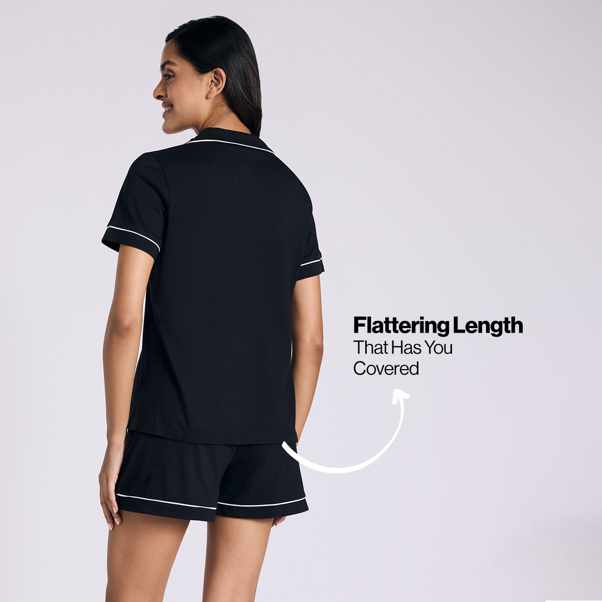 Nykd By Nykaa Buttery Soft Cotton Modal Button-Down Shorts Set Of 2 Nys927 Black