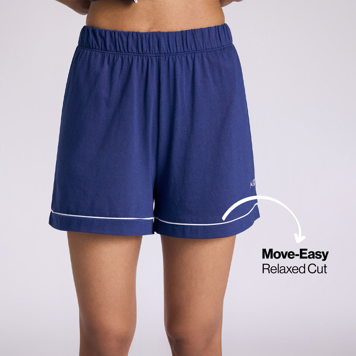 Nykd By Nykaa Buttery Soft Cotton Modal Button-Down Shorts Set Of 2 Nys927 Navy