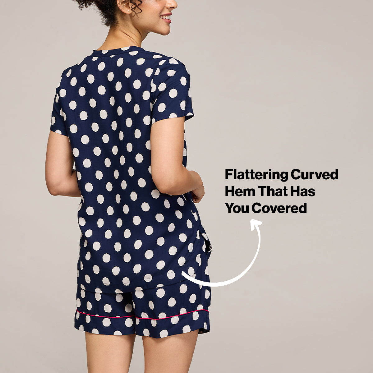 NYKD BY NYKAA BREEZY RAYON SHORTS COORD SET WITH FLATTERING HIGH LOW HEM TOP NYS930 NAVY BLUE