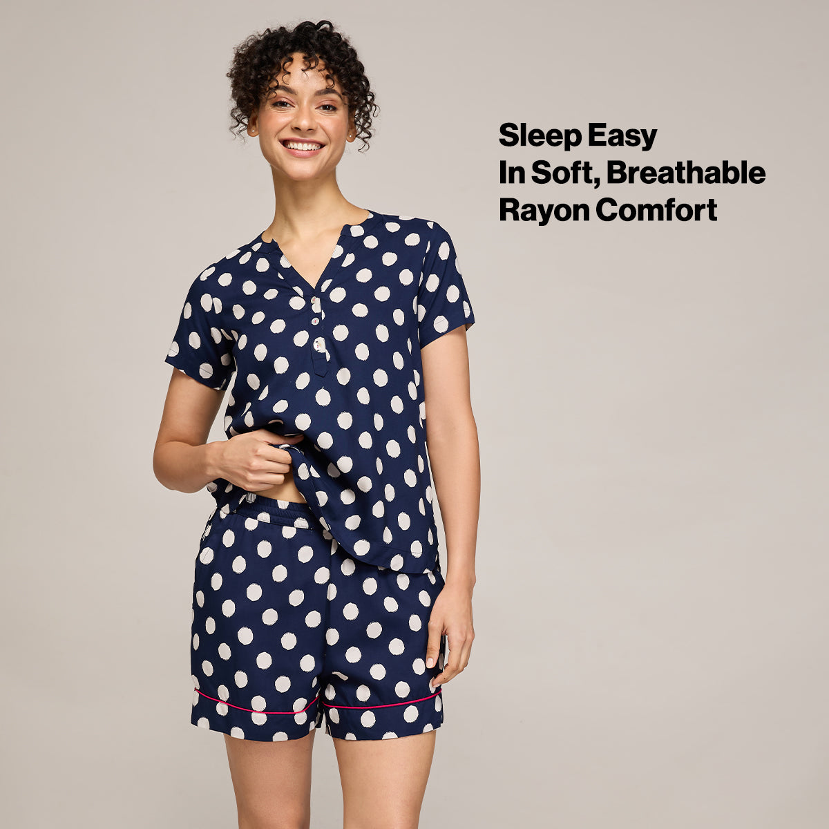 NYKD BY NYKAA BREEZY RAYON SHORTS COORD SET WITH FLATTERING HIGH LOW HEM TOP NYS930 NAVY BLUE