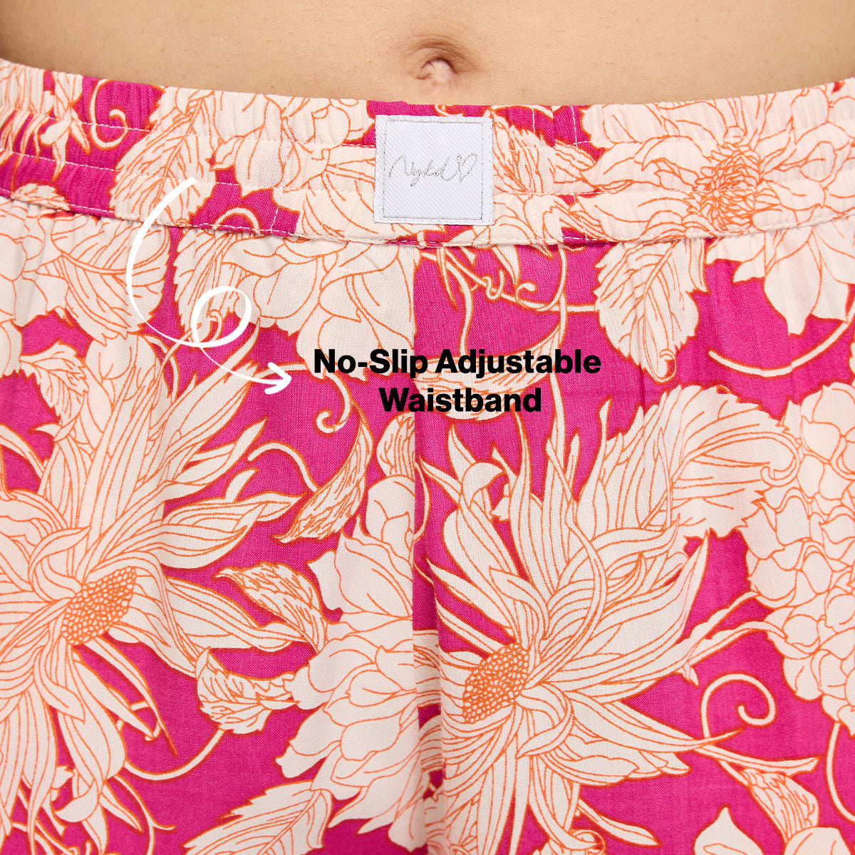 NYKD BY NYKAA BREEZY RAYON SHORTS COORD SET WITH FLATTERING HIGH LOW HEM TOP NYS930 PINK