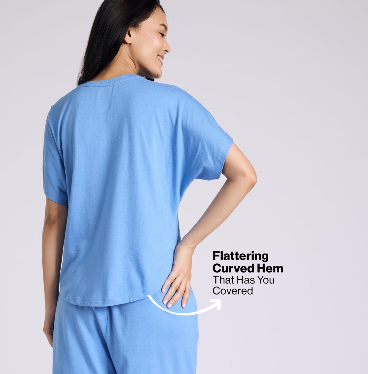 NYKD BY NYKAA BUTTERY SOFT MODAL COTTON GRAPHIC TEE WITH EXTENDED SLEEVES NYS931 BLUE