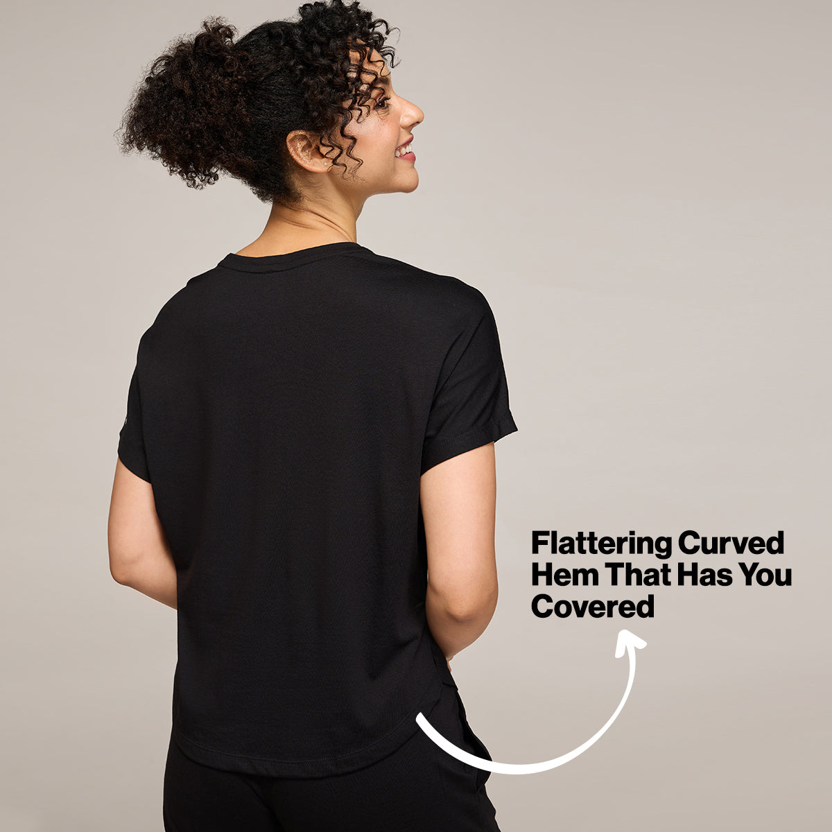 NYKD BY NYKAA BUTTERY SOFT MODAL COTTON GRAPHIC TEE WITH EXTENDED SLEEVES NYS931 BLACK