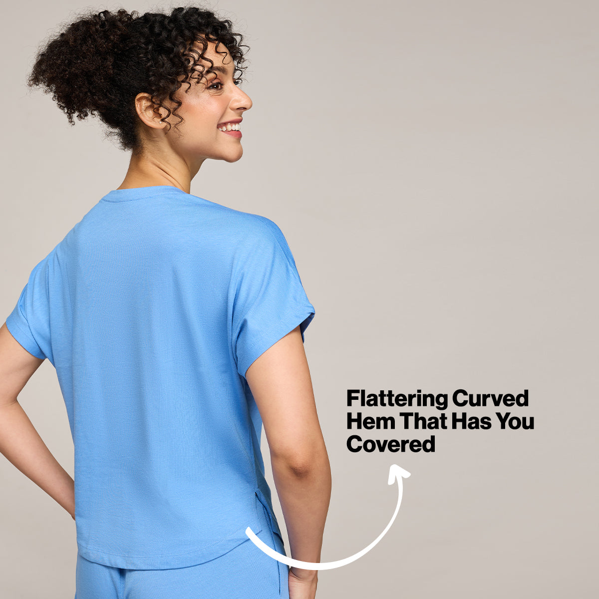 NYKD BY NYKAA BUTTERY SOFT MODAL COTTON GRAPHIC TEE WITH EXTENDED SLEEVES NYS931 BLUE