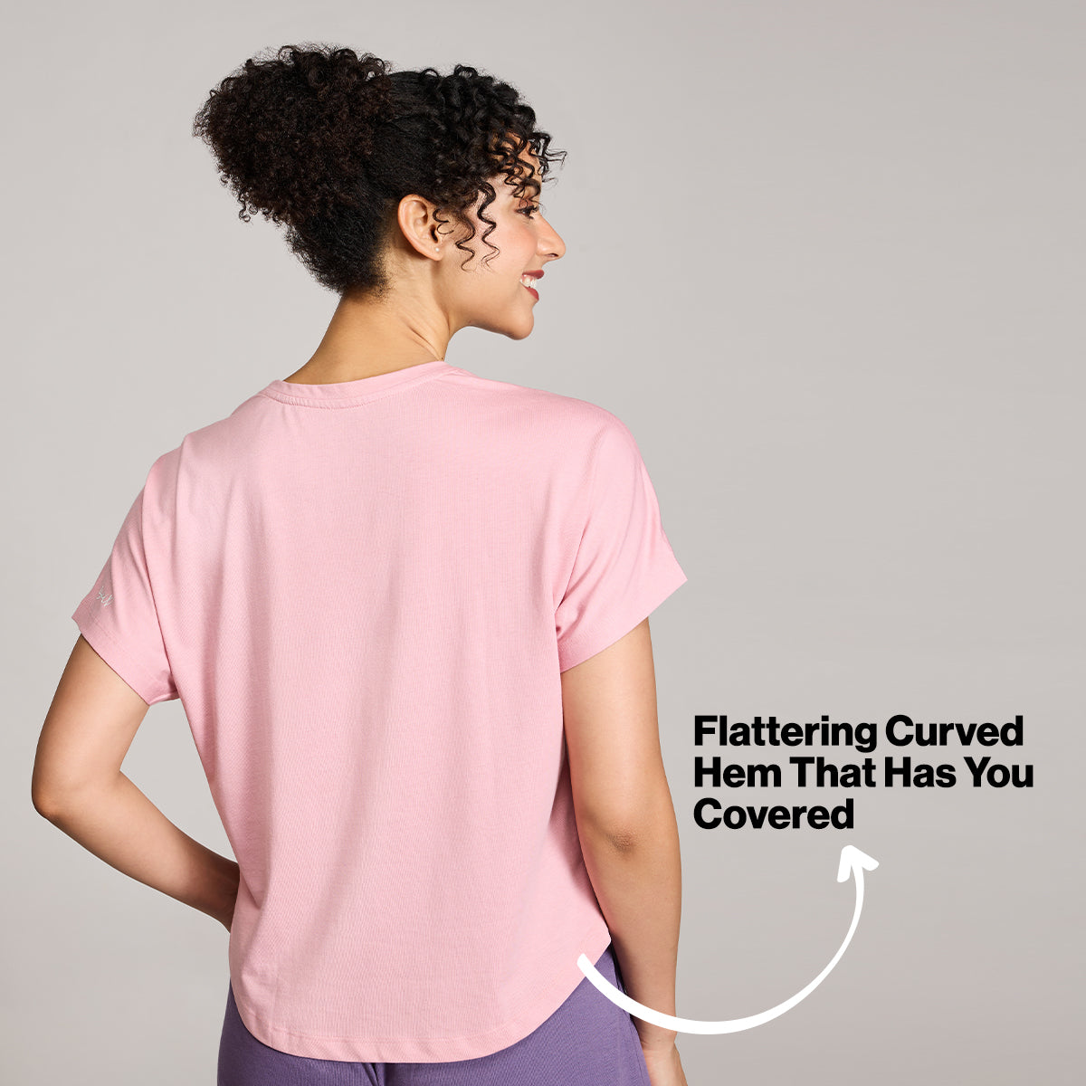 NYKD BY NYKAA BUTTERY SOFT MODAL COTTON GRAPHIC TEE WITH EXTENDED SLEEVES NYS931 PINK