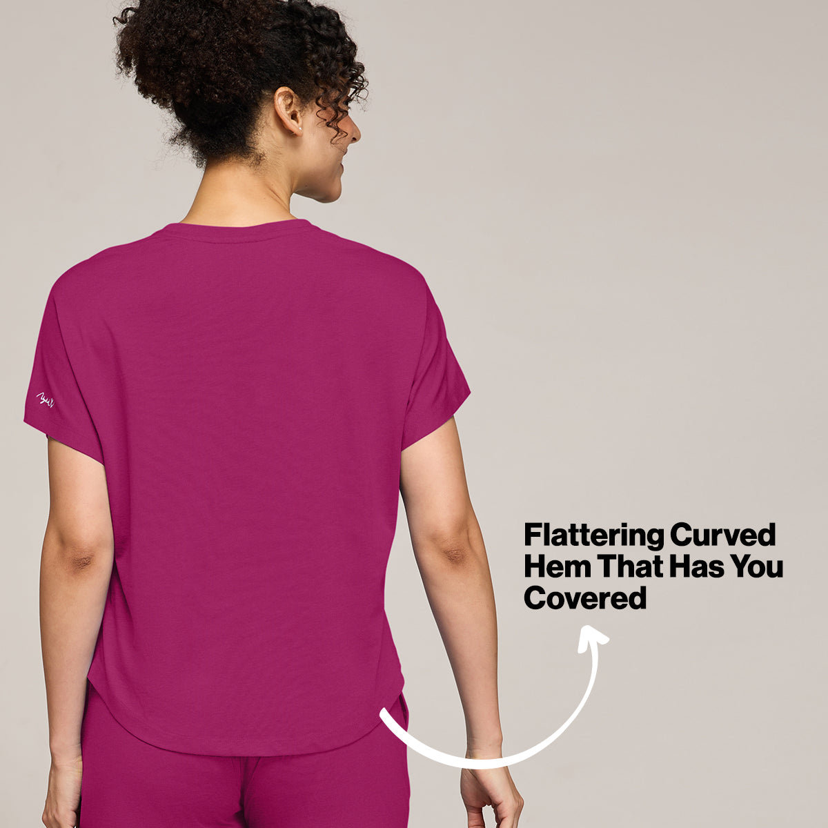 NYKD BY NYKAA BUTTERY SOFT MODAL COTTON GRAPHIC TEE WITH EXTENDED SLEEVES NYS931 Wine