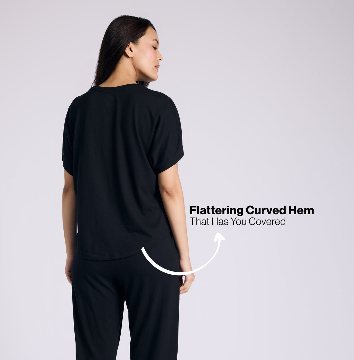 Nykd by Nykaa Buttery Soft Modal Cotton Pyjama Coord Set of 2 With Round Neck Graphic Tee Nys932 Black Slow