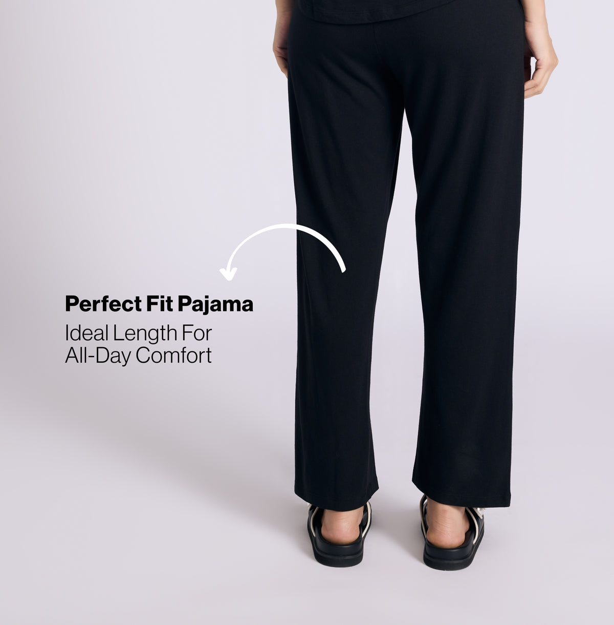 Nykd by Nykaa Buttery Soft Modal Cotton Pyjama Coord Set of 2 With Round Neck Graphic Tee Nys932 Black Slow
