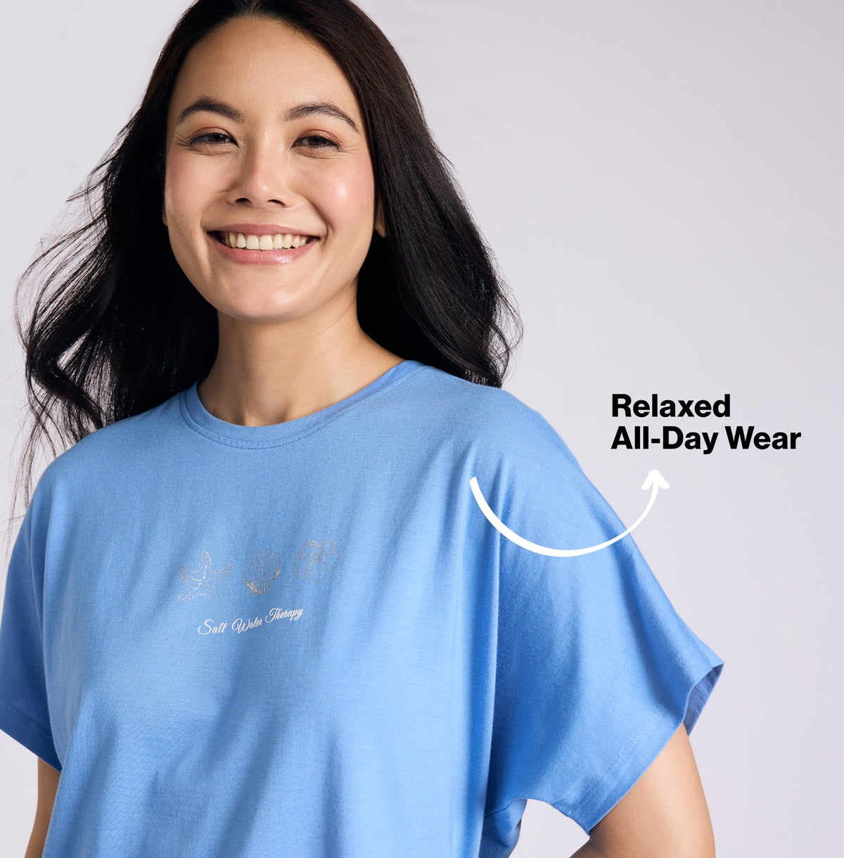 "Nykd by Nykaa Buttery Soft Modal Cotton Pyjama Coord Set of 2 With Round Neck Graphic Tee Nys932 Blue Nautical"