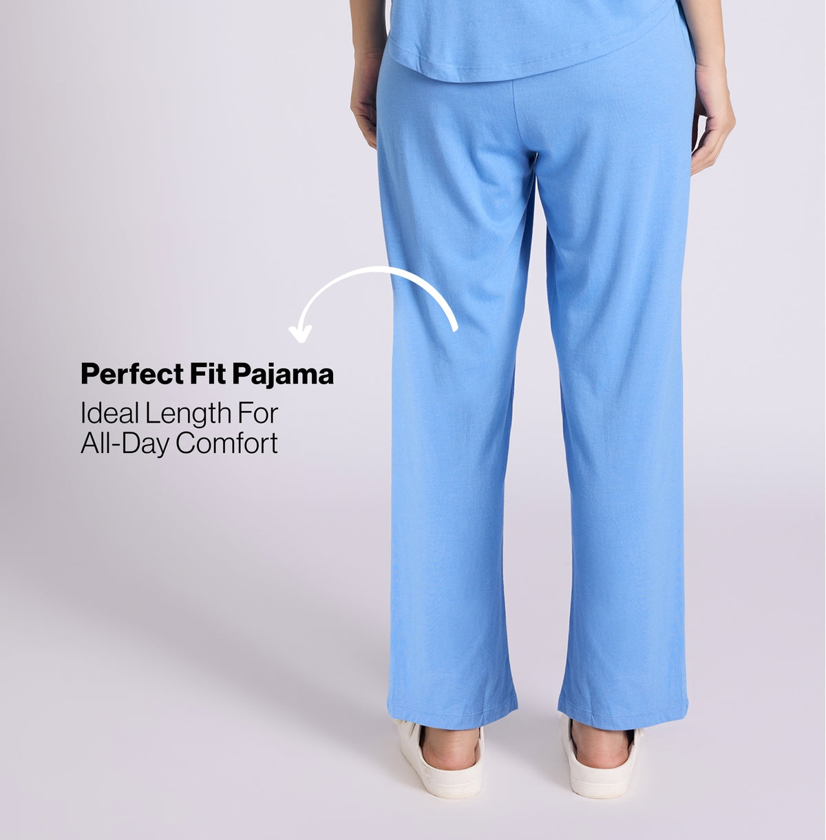 "Nykd by Nykaa Buttery Soft Modal Cotton Pyjama Coord Set of 2 With Round Neck Graphic Tee Nys932 Blue Nautical"