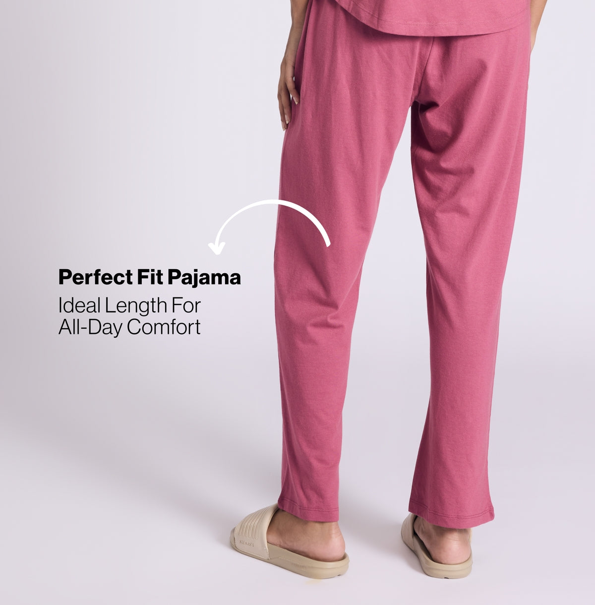 "Nykd by Nykaa Buttery Soft Modal Cotton Pyjama Coord Set of 2 With Round Neck Graphic Tee Nys932 Grape Coffee"
